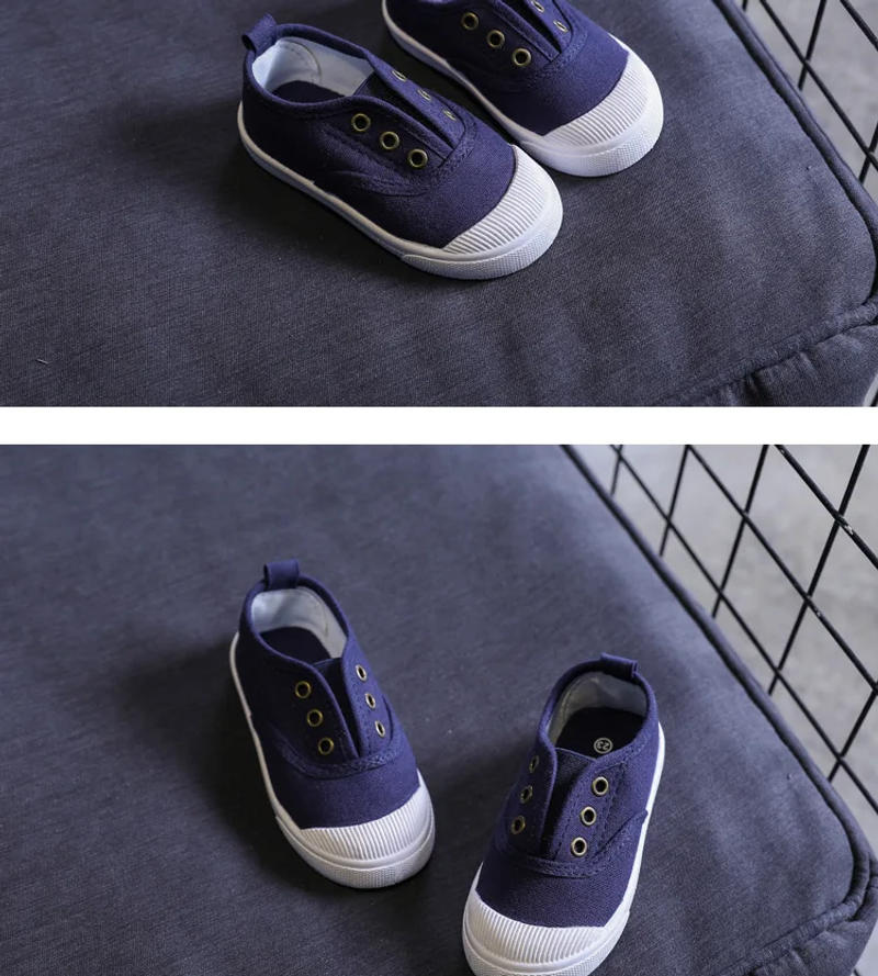 Description Picture 3 of itemCandy Color Kids Shoes For Girl Children Canvas Shoes White Sneakers Comfortable Boys Flat School Shoes