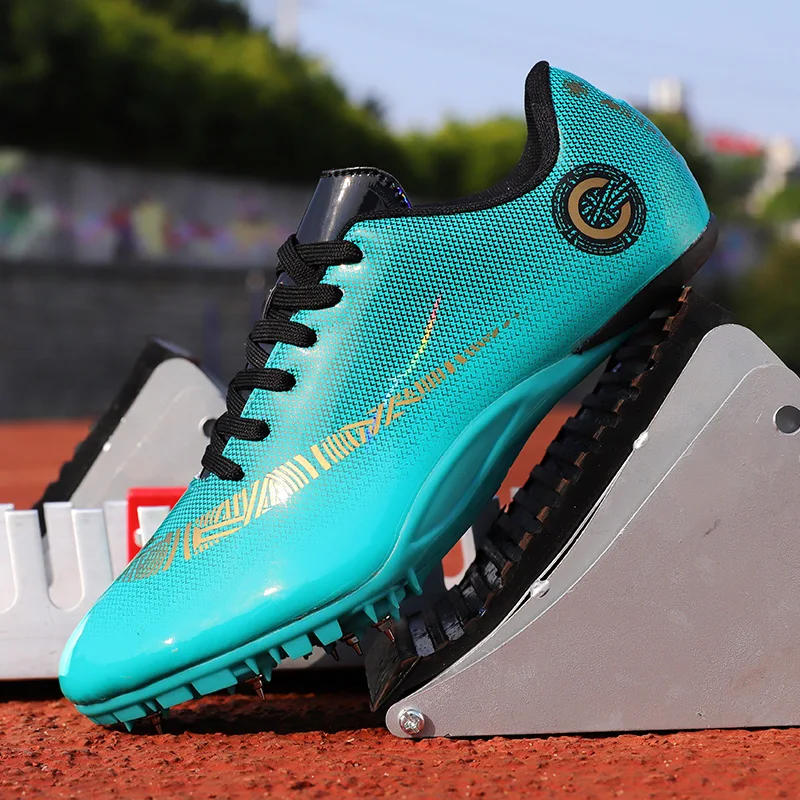 Description Picture 3 of itemOutdoor Track Field Shoes Men Training Spiked Spike Shoes Sneakers Lightweight Lace-up Sport Non-Slip Match Waterproof Athletic