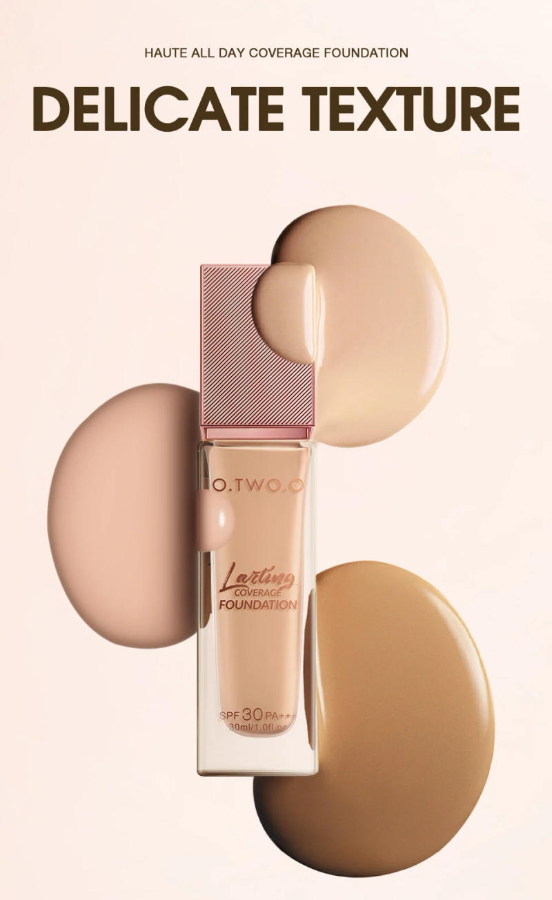 Description Picture 3 of itemO.TWO.O Liquid Coverage Foundation Cream Matte Moisturizing Oil-control Long-Lasting Waterproof Concealer Foundation Makeup