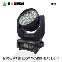 0 Tax 1Pcs 19x15W Led Moving Head RGBW Beam Wash Zoom Moving Head Light DJ Stage Light Equipment Concert Productions Profession