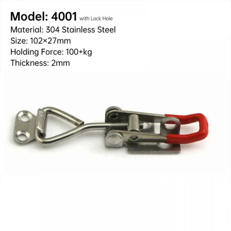 Description Picture 6 of itemAdjustable Cabinet Boxes Lever Handle Lock Hasp Toggle Catch Toggle Clamp For Sliding Door Furniture Hardware