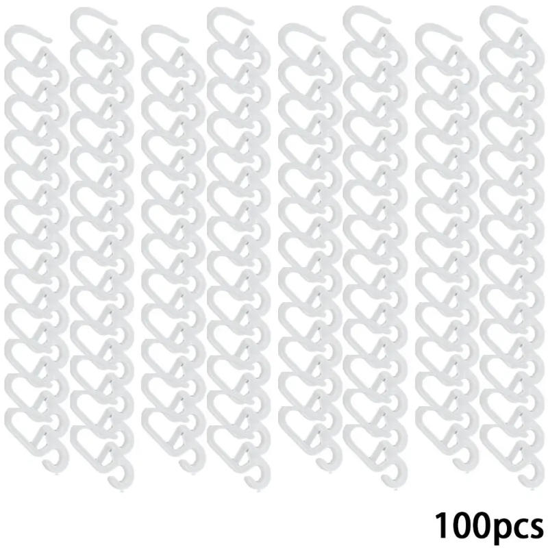Description Picture 5 of item100Pcs Plastic Curtain Hooks Clip-On Hooks With 10mm Eyelet For Curtain Rings Pleating Hooks Conveniently Hung And Secured