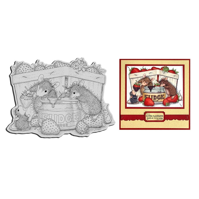 Description Picture 4 of itemClear Stamps for New 2022 Card Making Scrapbooking Flower Cute Mouse Bunny Natural Stamps Account Craft Set No Cutting Dies