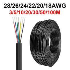 7 Core 12V Automotive Cable UL2464 Tinned Copper Stranded Wire 7 Conductor Electrical Wire for Trailer Speaker Audio Solar Panel