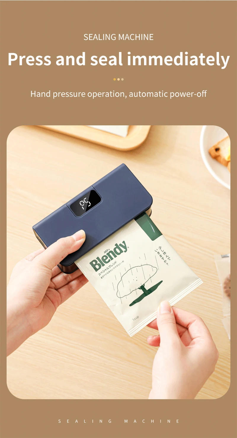 Description Picture 5 of itemPlastic Bags Sealer Mini Heat Bag Sealing Machine 2-in-1 Portable Packaging Bags Sealer Rechargeable Food Thermal Bags Sealer