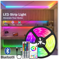 LED Strip for Room Decoration TV Backlight Bluetooth Remote LED 1m 2m 3m 4m 5m RGB Tape LED Strip Light 5050 Color for Christmas