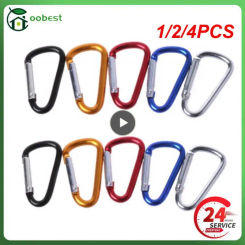 1/2/4PCS 8mm Carabiner Spring Snap Hook Spring Link Hook Clip Hook D-ring Snap Hook Aluminum Backpack Hanging Keychain Not for