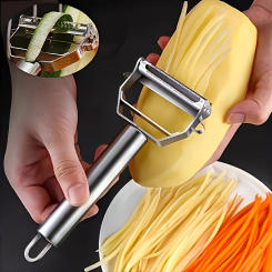 Stainless Steel Vegetable Peeler Slicer Sharp Blade Ergonomic Handle For Potatoes Carrots Fruits Durable Sleek Design Easy Grip