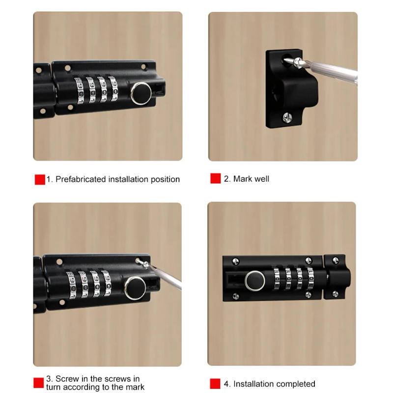 Description Picture 2 of itemPassword Lock Sliding Combination Digit Latch Anti-theft Safety Mechanical Lock Door Bolt Home Window Wood Gate Hardware