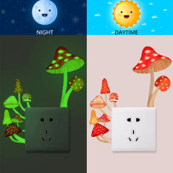 Mushroom Luminous Stickers Bedroom Living Room Children S Room Stickers Decorative Self Glow In The Dark Home Wall Stickers