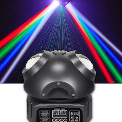 LED Disco Party Ball Light Green Laser RGBW Beam Projection Lights DMX Sound Strobe DJ Club Bar Dance Hall Moving Head Lighting