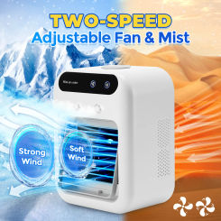 Portable Humidifier Fan AIr Conditioner Household Small Air Cooler Hydrocooling Portable Air Adjustment For Office 2 Speed Fan