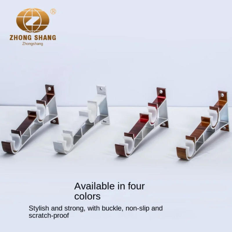 Description Picture 5 of itemMount Support Home Decor Metal Double Rod Bracket Window Hardware Holder Double Curtain Rod Bracket Hang Curtain Rod Holders