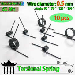 65Mn Wire Diameter 0.5mm V-spring Torsion Small Torsion Spring Hairpin Spring 180/120/90/60 Degree Torsion Spring Clip 10PCS