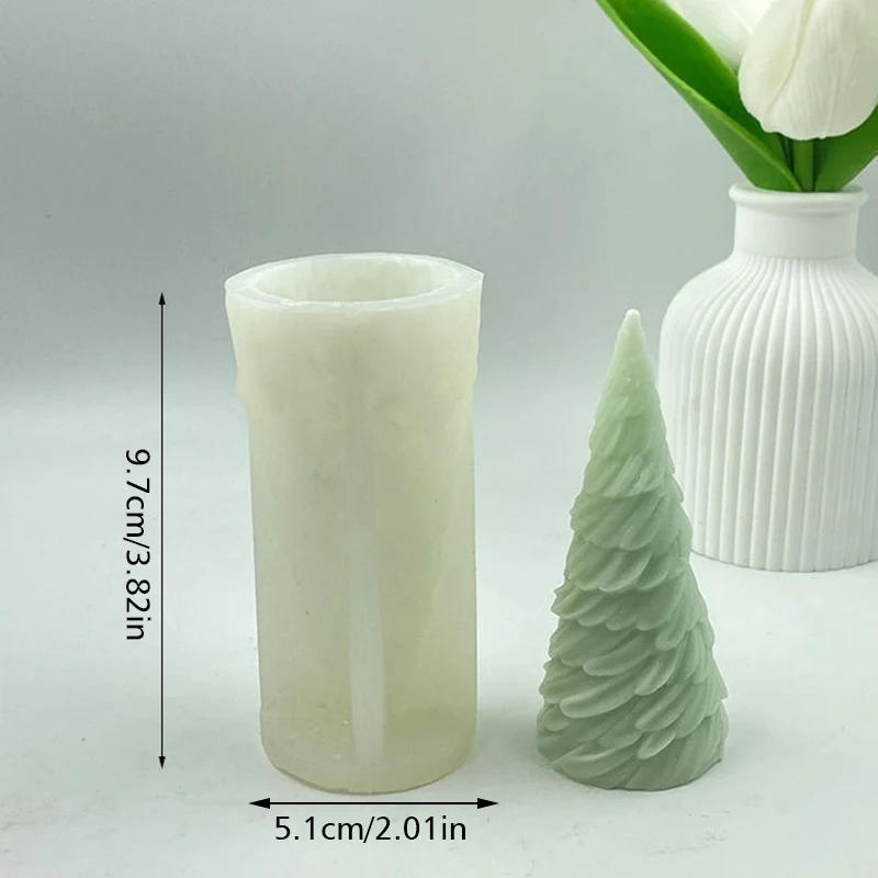 Description Picture 4 of itemCreative Christmas Tree Candle Silicone Mold Wax Candle Making Mould DIY Soap Resin Plaster Making Tool Handmade Soap Molds