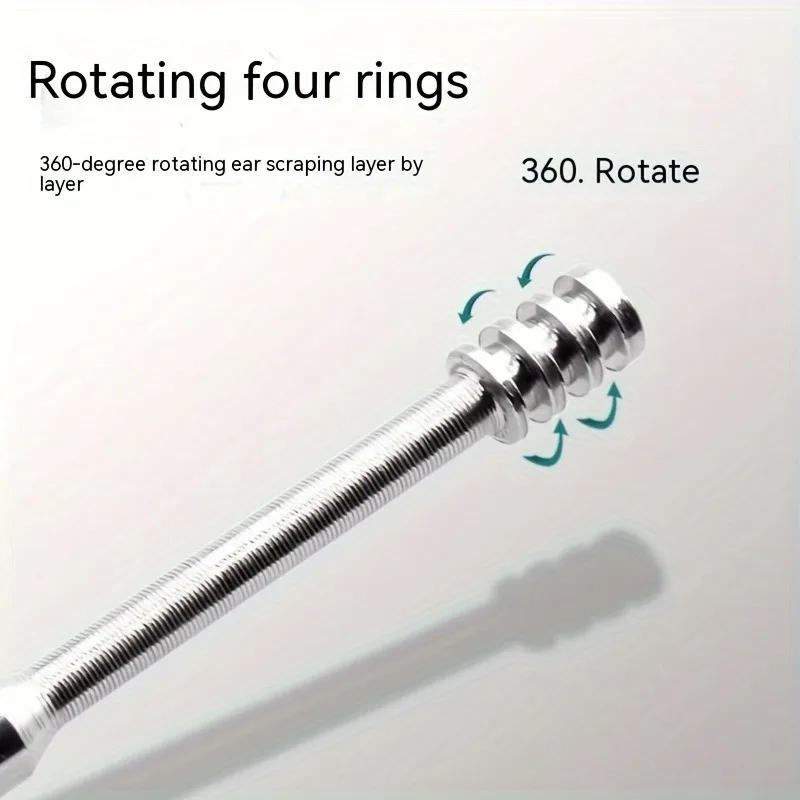 Description Picture 4 of itemHot 6Pcs/set Ear Cleaner Wax Pickers Earpick Wax Remover Curette Ear Pick Cleaner Kit Spoon Care Ear Clean Tools Stainless Steel