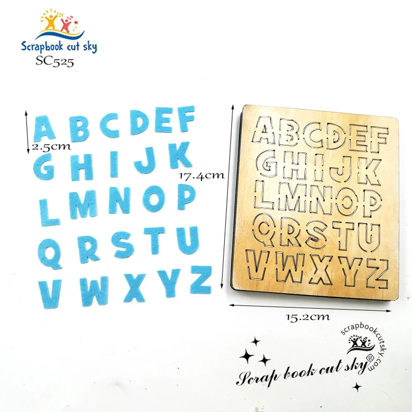 Description Picture 2 of itemCapital Letter Wood Cutting Knife Die, Scrapbook CutSky-SC525, Used with the Machine