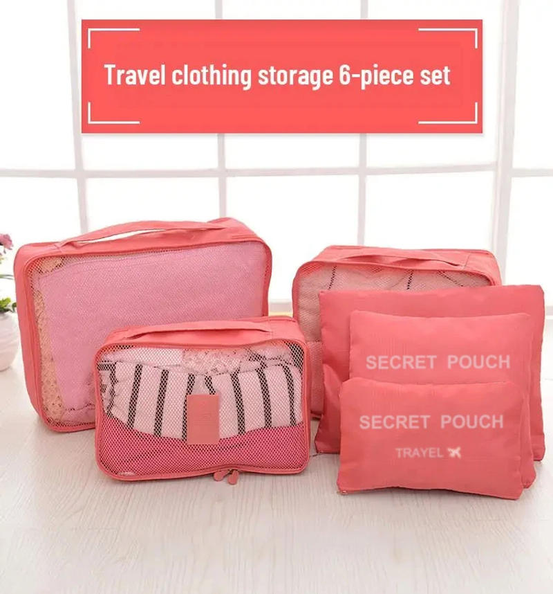 Description Picture 3 of item6pcs Travel Organizer Set - Durable Oxford Fabric, Fashionable Women's Packing Cubes For Clothes & Underwear, Hand Washable