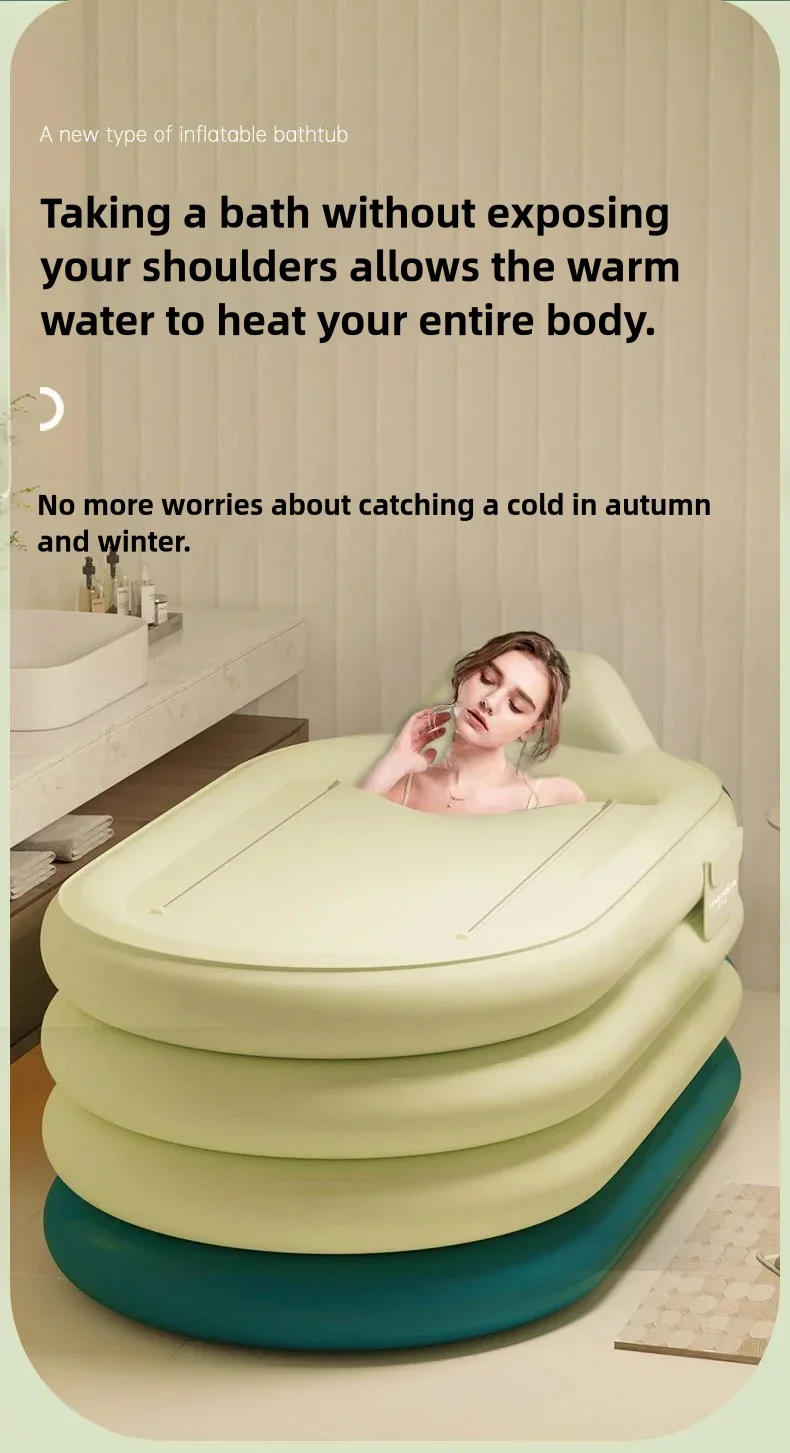 Description Picture 3 of itemBathing Bucket for Adults, Inflatable Bathtub, Thickened and Foldable Full Body Sitting Bathtub Sweat Steaming Medicine Bath
