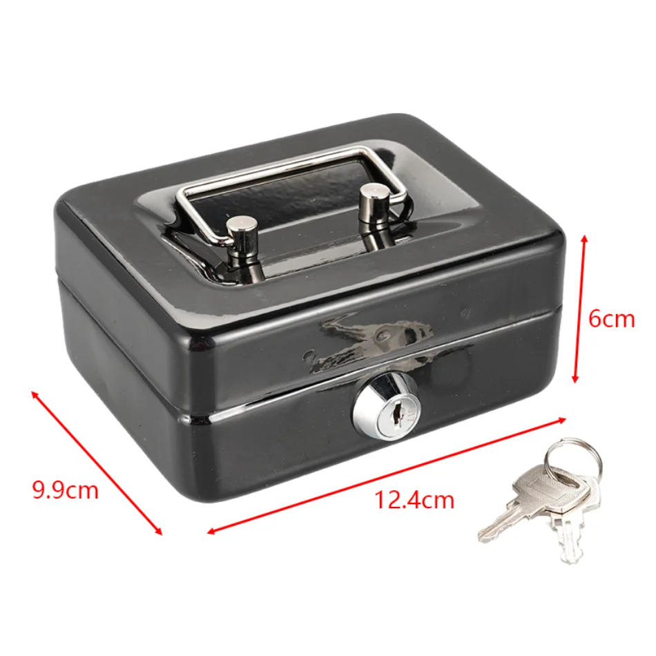 Description Picture 4 of itemProtable Key Safe Box Lockbox Locker Mini Steel Piggy Bank Safety Box Storage Hidden Money Coin Cash Jewellery Box With Drawer