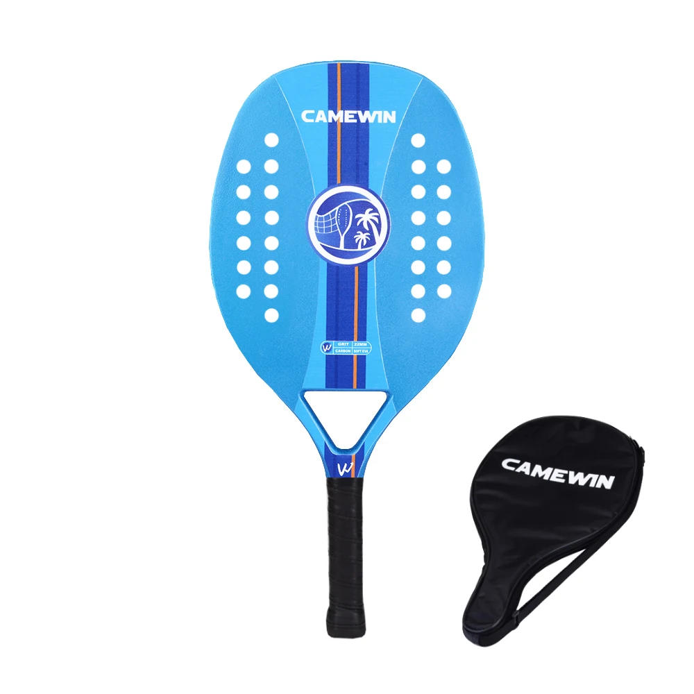 Description Picture 4 of itemCAMEWIN High Quality 3K Carbon and Glass Fiber Beach Tennis Racket Soft Rough Surface Tennis Racquet with Bag and Ball Option