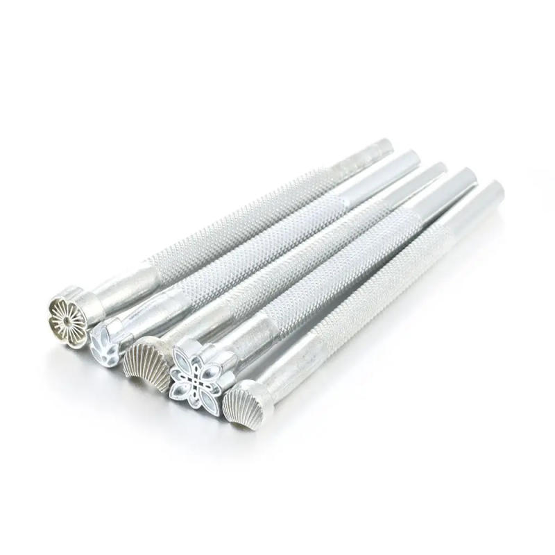 Description Picture 2 of itemMetal Leather Working Saddle Making Tools Carving Leather Craft Stamps Leather Stamping Solid DIY Printinting Staming