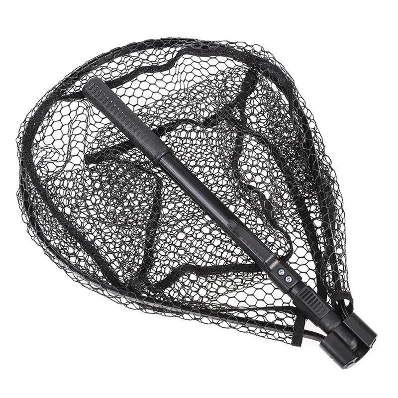 Description Picture 5 of itemLanding Fishing Net Net Brail Trout Rubber Catch Tackle & Release Black Fish Portable Foldable Extension Folding