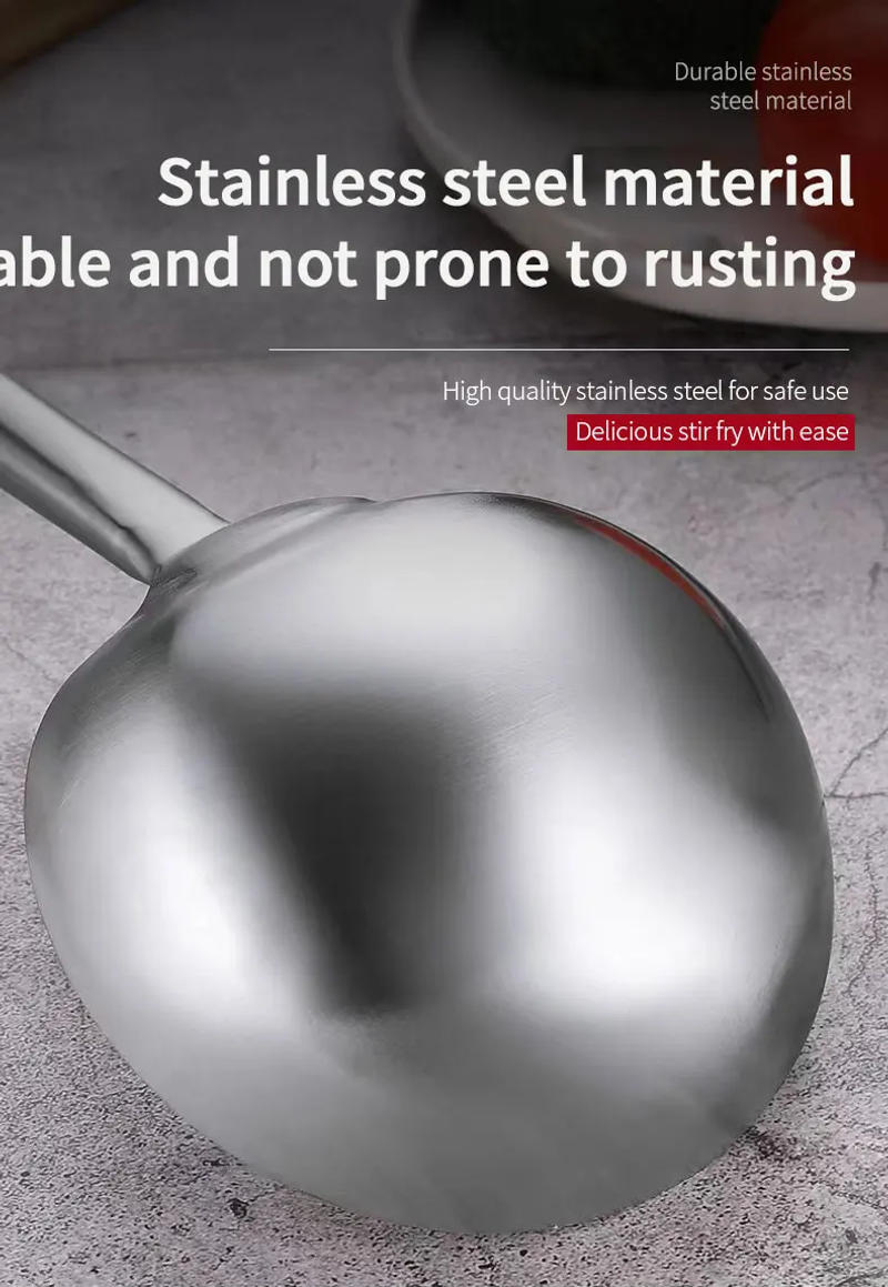 Description Picture 5 of itemThickened Stainless Steel Spatula Household Frying Spatula Spoon Restaurant Chef Large Frying Spoon Iron Frying Spatula