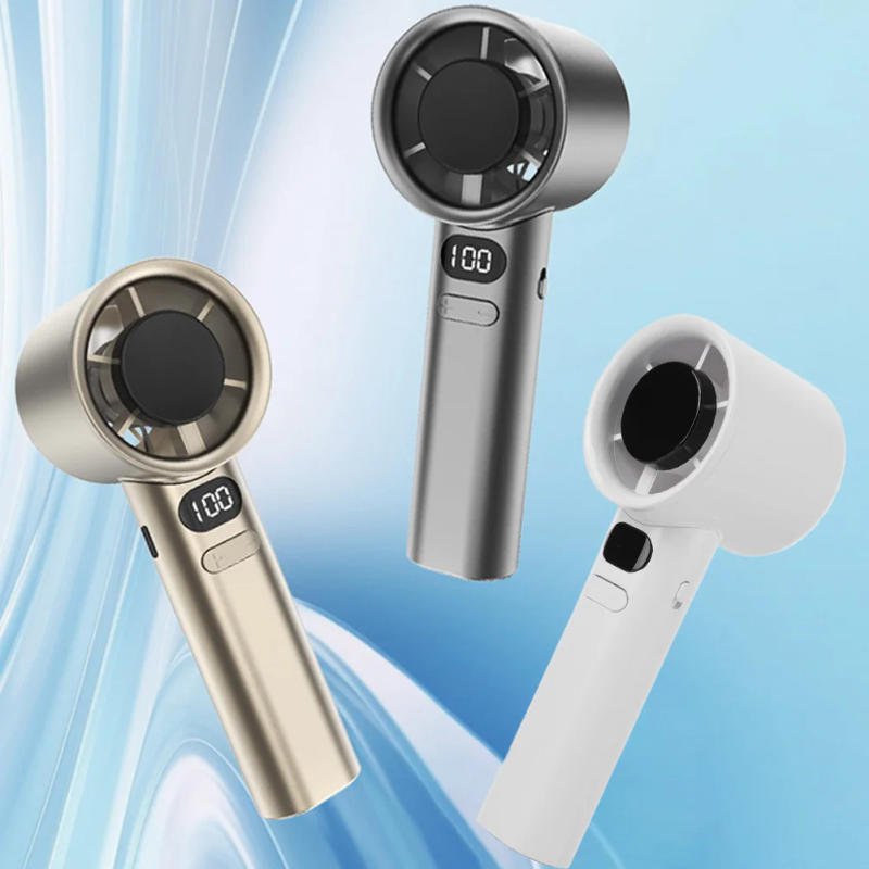 Description Picture 4 of itemPortable Handheld Fan USB Rechargeable Personal Fan with Digital Display 120 Wind Speeds for Makeup Travel Camping Outdoor