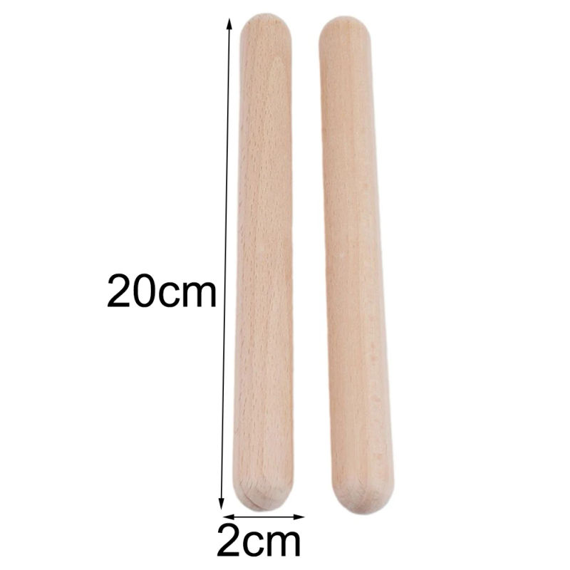 Description Picture 4 of item2x Classic Claves Rhythm Sticks Wooden Drum Sticks Classic Claves Percussion Instrument Children Musical Toy Rhythm Learning