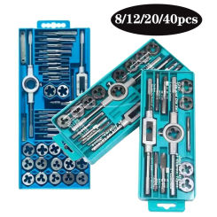 Metric Tap Die Set Complete M3 to M12 Fine Coarse Tools to Cut Chase and Thread with Wrench Accessories Threading hand tool