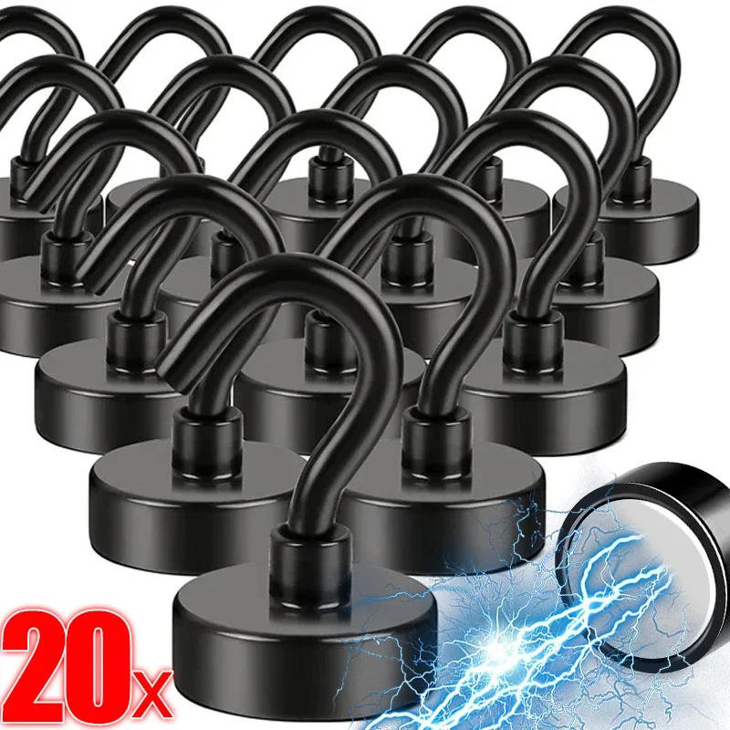 Description Picture 4 of itemSuper Strong Powerful Neodymium Magnet Hook Salvage Magnet Sea Fishing Equipments Holder Pulling Mounting Pot with Ring Hooks