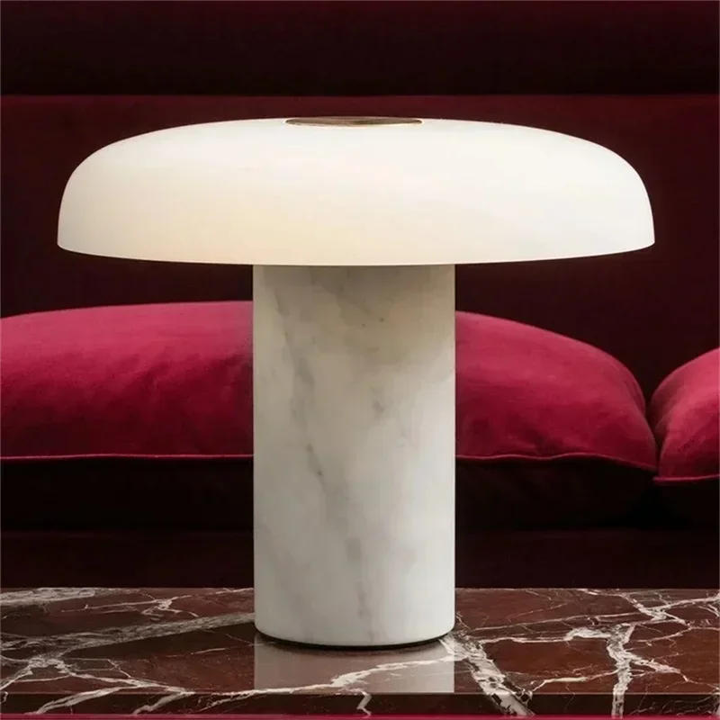 Description Picture 4 of itemNordic Simple Table Lamp Modern Creative Marble LED Desk Light Mushroom Decorative Living Room Bedroom
