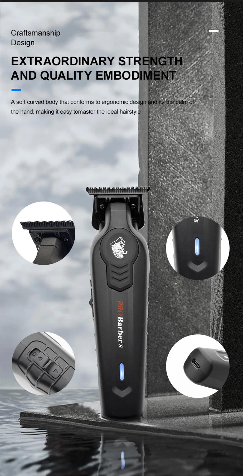 Description Picture 6 of itemProfessional Cordless Barbers Hair Clippers Electric Rechargeable Best Hair Trimmer Usb Customized Logo Support OEM