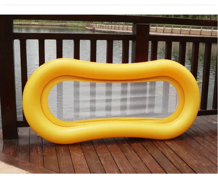 Description Picture 2 of itemFoldable Outdoor Water Hammock Inflatable Floating Row Water Hammock Swimming Air Mattresses Sleeping Bed Beach Lounger Chair