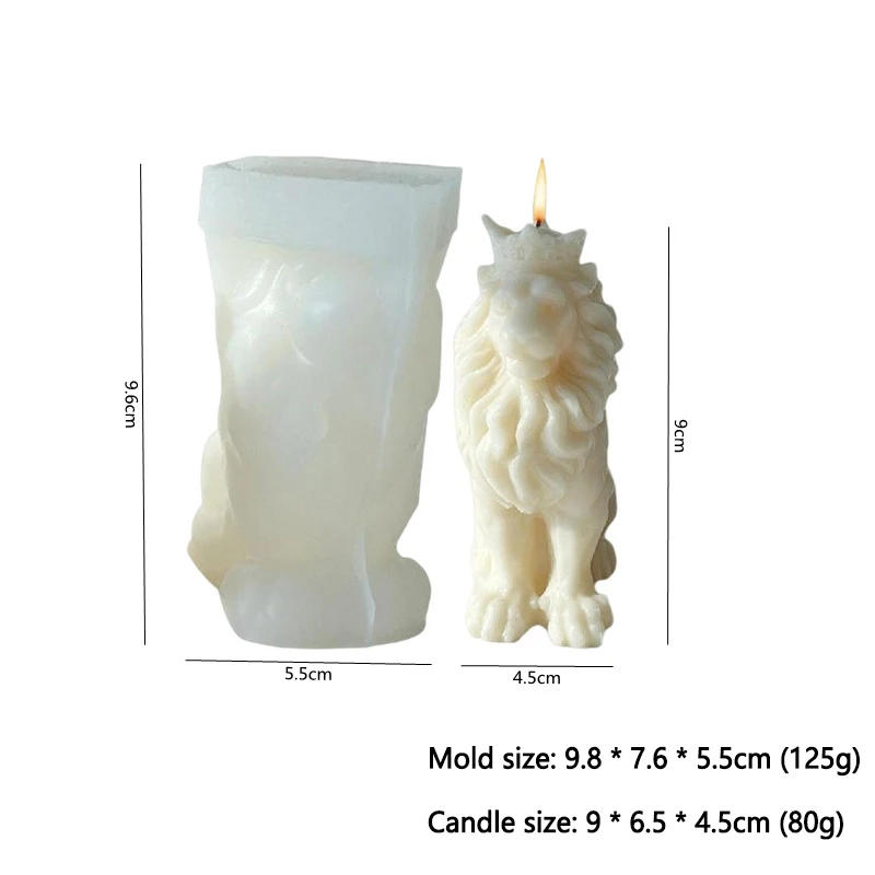 Description Picture 6 of itemLion King Silicone Candle Mold DIY Animal Handmade Soap Mould Aromatherapy Plaster Epoxy Resin Making Supplies Home Decor Gifts