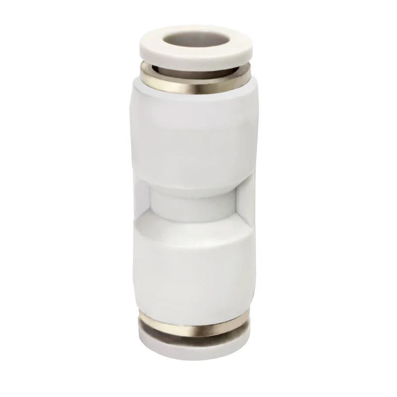 Description Picture 6 of itemAir Pipe OD 4 6 8 10 12 14 16mm PG Pneumatic Hose Fittings White Air Tube Straight Quick Reducing Connector Coupling Coupler