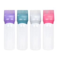Dispensing Cosmetic Container Shampoo Hair Colouring Comb Bottle Refillable Empty Bottle Hair Dye Bottle Applicator Hairs Brush