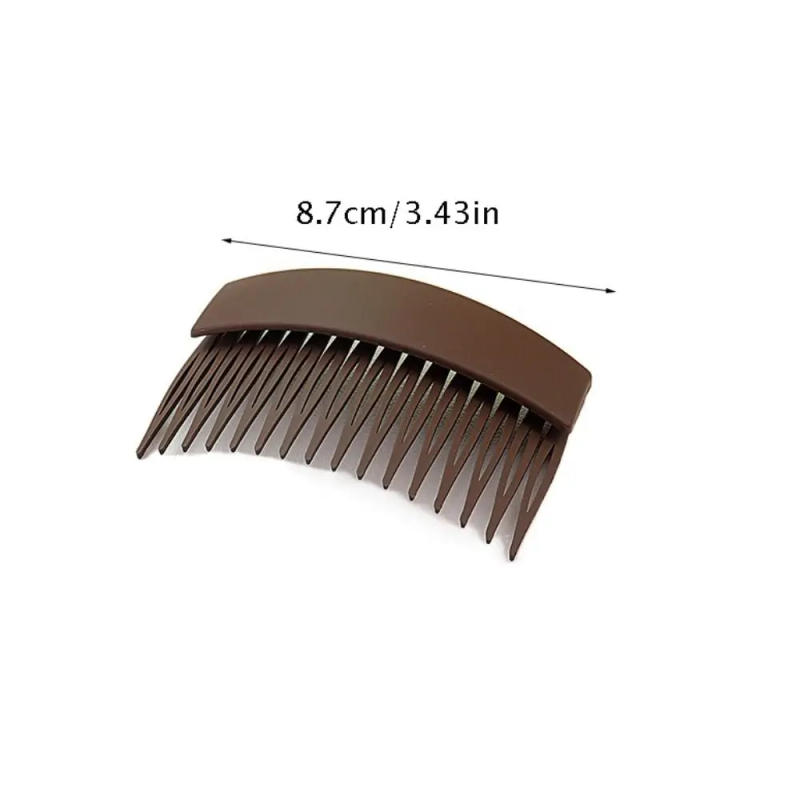 Description Picture 4 of itemTeeth Frosted Hair Comb Solid Color Plastic Invisible Extra Hair Holder Invisible Extra Hair Holder Inserted Comb