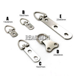 50pcs Silver Triangle D Ring Photo Frame Hanger Hook Hanging Oil Painting Mirror Small Large Heavy Duty with Screws