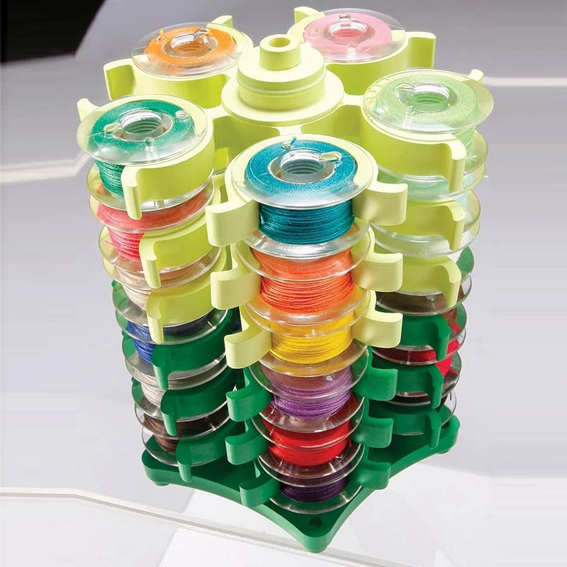 Description Picture 3 of itemSewing Bobbins Tower Storage Clips Stand for 30 Thread Spool Plastic Holder Clamps Organizer Sewing Machine DIY Embroidery Tool