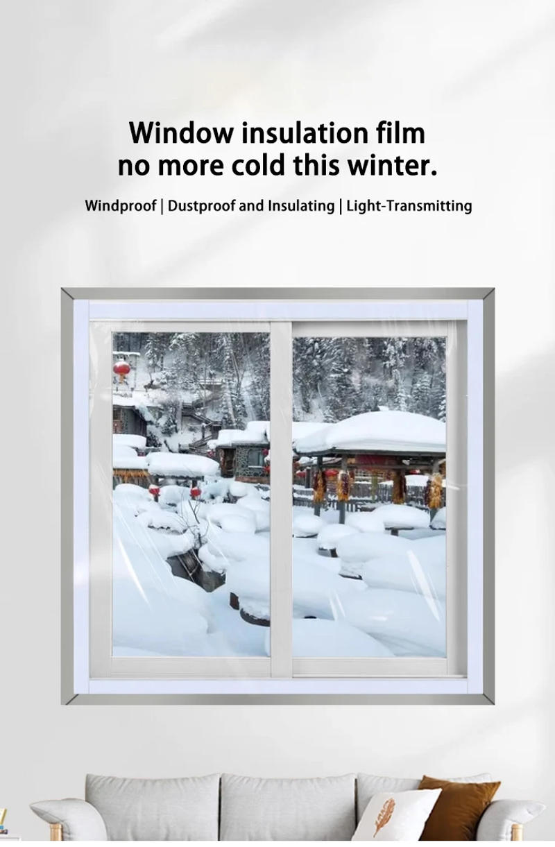 Description Picture 2 of item1-Pack EVA Transparent Window Insulation Film - Double-Layer Thermal Protection, Windproof & Dustproof, Easy DIY Installation