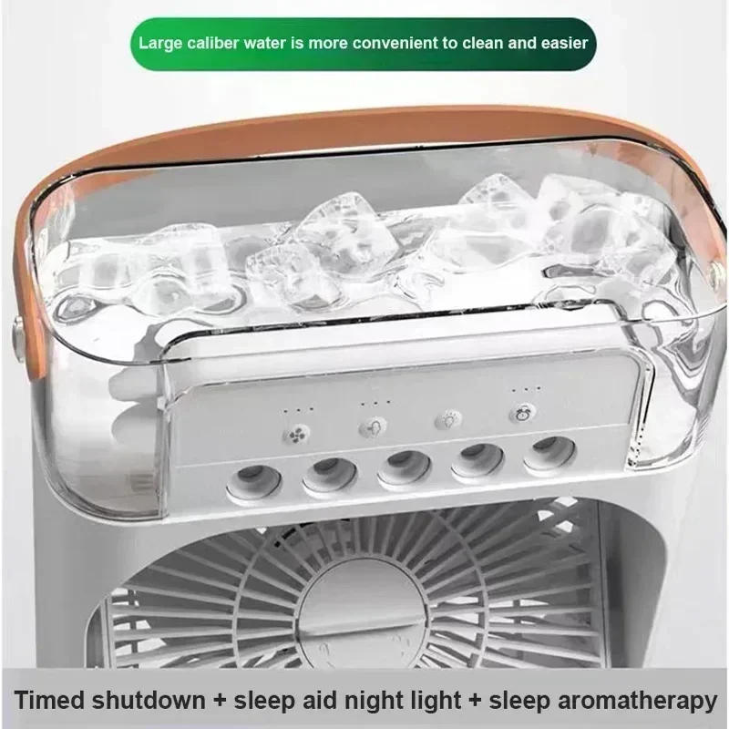 Description Picture 5 of itemXIAOMI Portable 3 In 1 Fan AIr Conditioner Household USB Electric Fan LED Night Light Humidifier Air Adjustment Office Home Fans