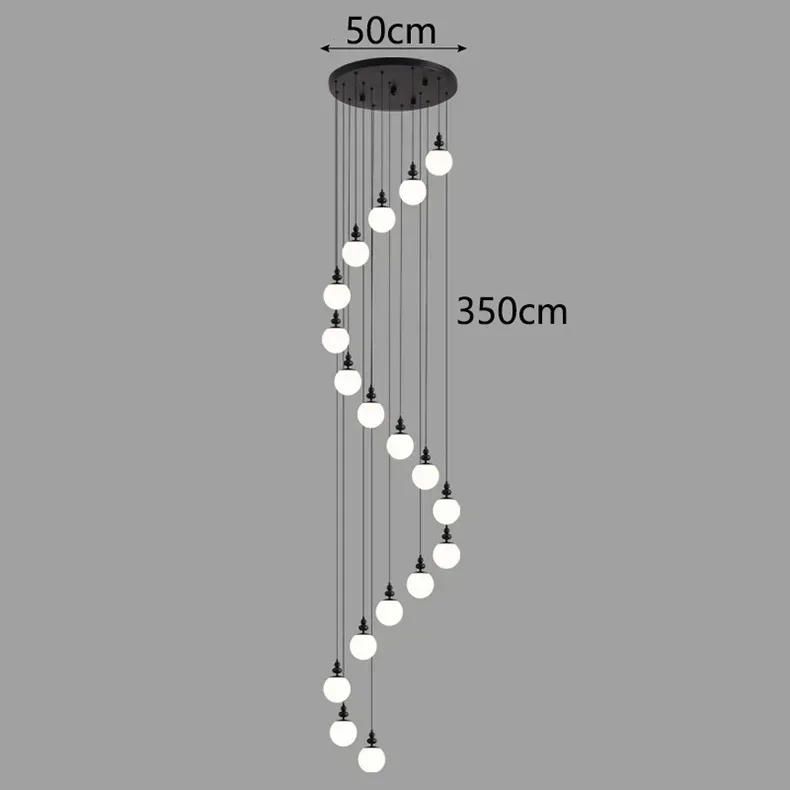 Description Picture 4 of itemModern home decoration crystal chandelier, stair Pendant lamp, living room Pendant lights, interior lighting