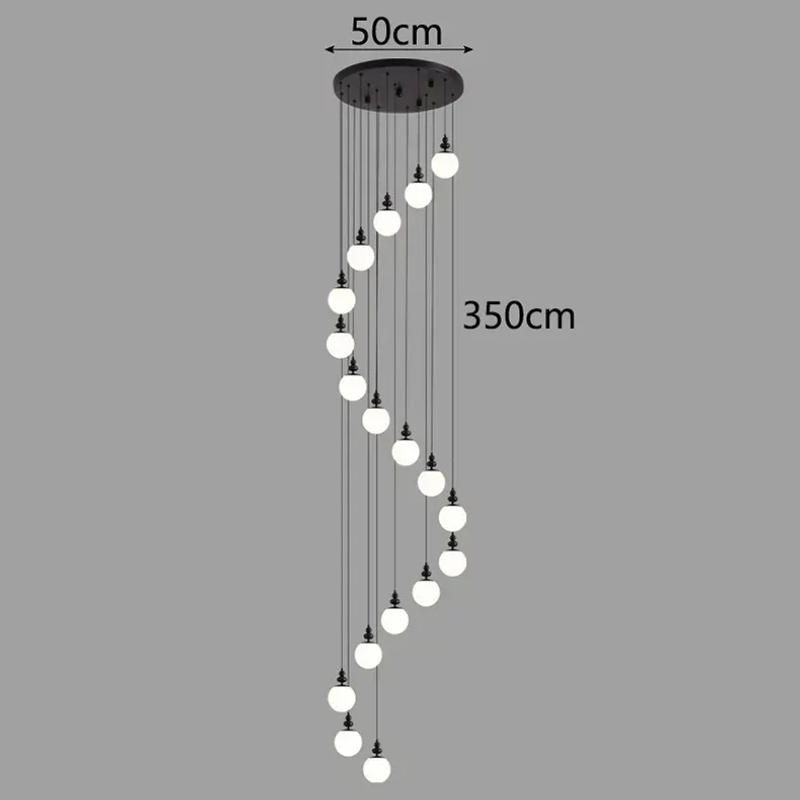 Description Picture 4 of itemModern home decoration crystal chandelier, stair Pendant lamp, living room Pendant lights, interior lighting