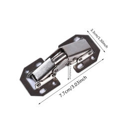 Cabinet Hinge 90 Degree 3inch No-Drilling Hole Cupboard Door Hydraulic Hinges Soft Close With Screws Furniture Hardware