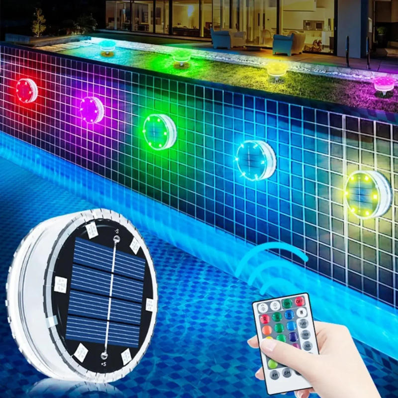 Description Picture 2 of item6 LEDs Submersible Light with Remote Control Underwater Night Lamp for Pool Vase Bowl Wedding Party Decoration Underwater Light