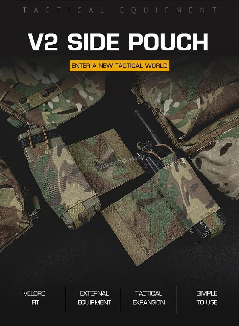 Description Picture 2 of itemFerro V2 Side Pouch Tactical Vest Elastic Radios Holder Bag Magazine Pouches FCPC V5 Pocket Airsoft Hunting Equipment Radio Pack