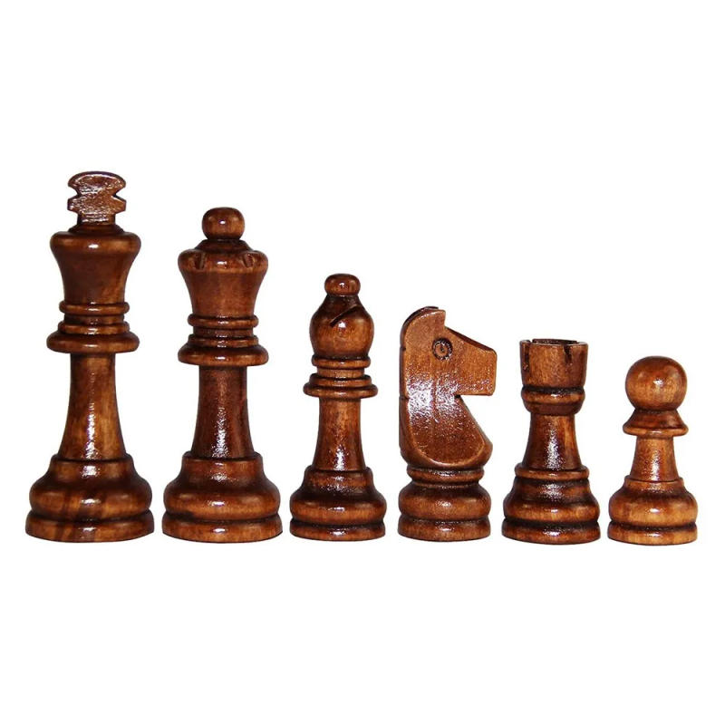Description Picture 6 of item32PCS 2.2 in Wooden Chess Wooden with Protective Pads Word Chess Set Improve Intelligence Education Chess Game Chess Board Game
