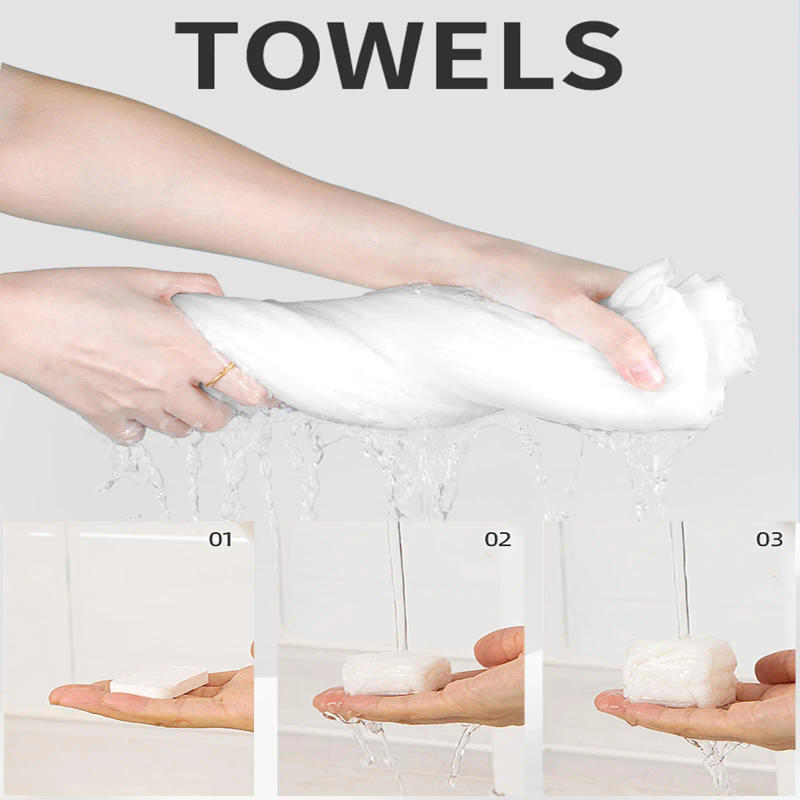 Description Picture 3 of item7/14pcs/box Disposable Washcloth Portable Travel Towel Thickened Compressed Face Cleansing Beauty Square Towel